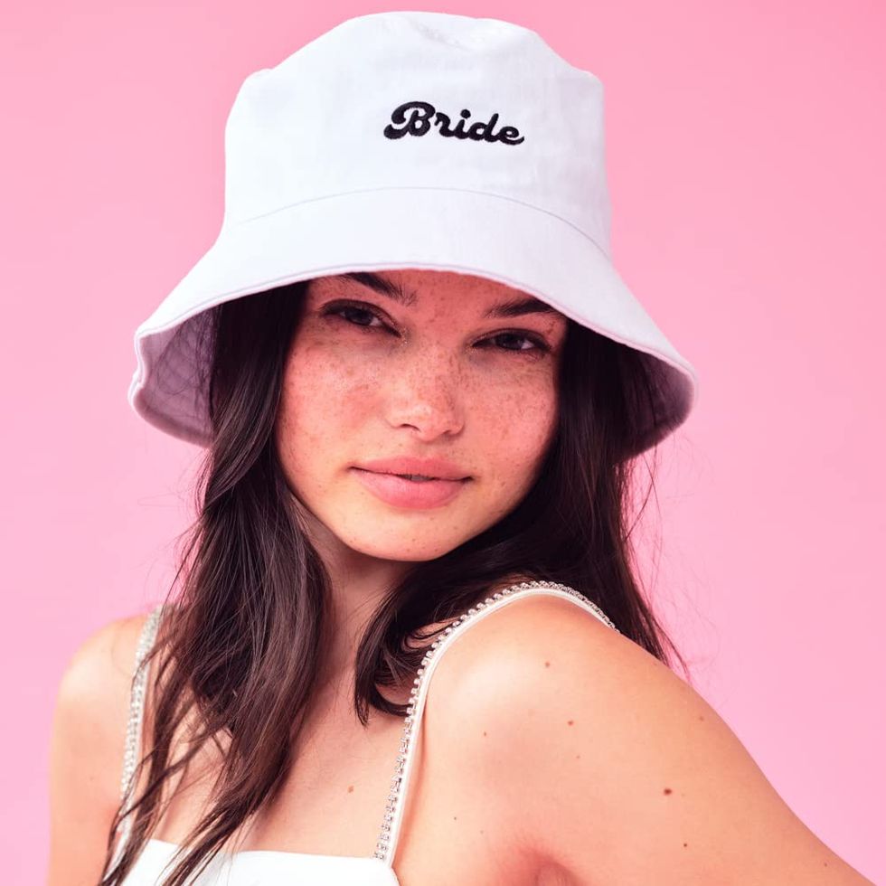 White Bride Bucket Hat