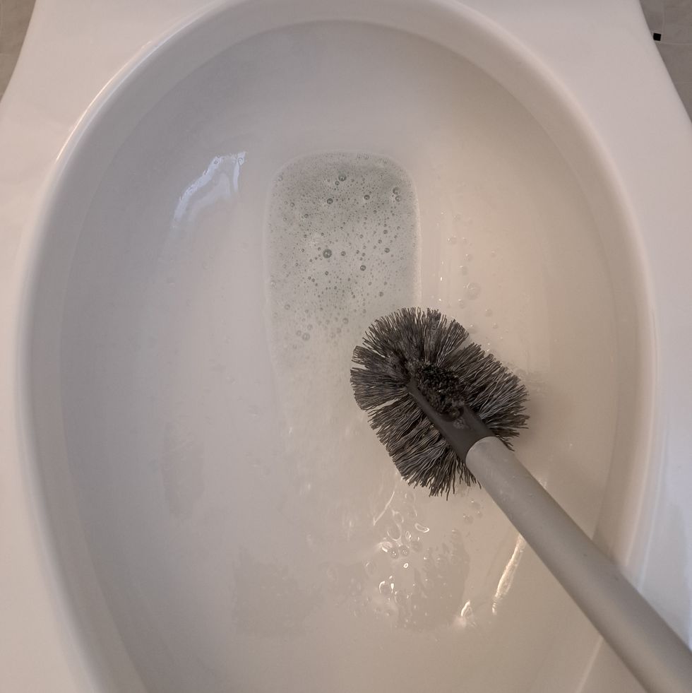 testing a toilet bowl cleaner